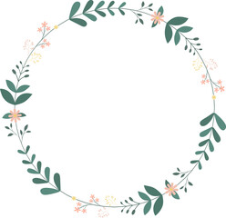 Obraz premium Floral Wreath Frame