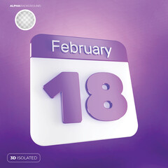 Calendar February 3d premium