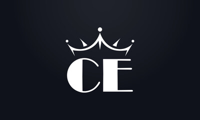 King crown logo design vector and extra bold queen symbol