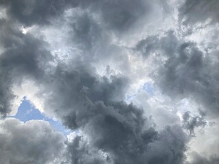 storm clouds and blue sky