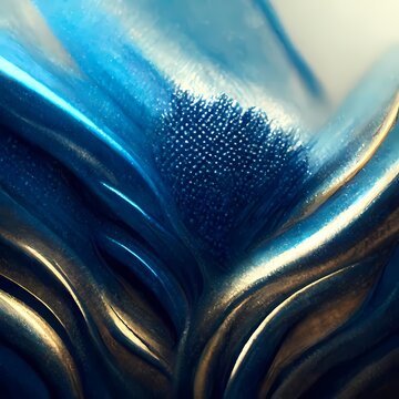 Blue Metallic Brush Metal Texture Abstract Background 