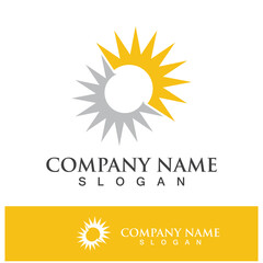 Creative sun concept logo illustration