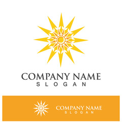 Creative sun concept logo illustration