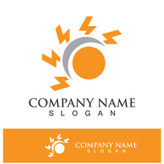 Creative sun concept logo illustration