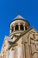 Fototapeta na wymiar Armenia, Noravank, September 2022. A fragment of the main temple of the old monastery.