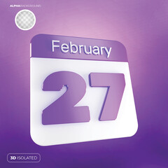 Calendar February 3d premium