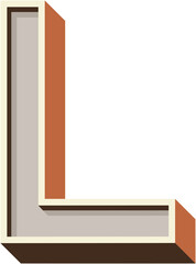 alphabet retro colour style