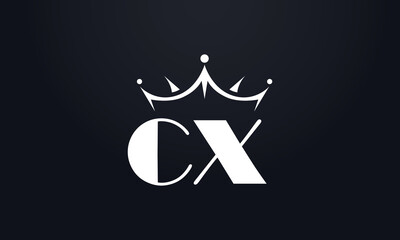 King crown logo design vector and extra bold queen symbol