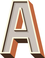 alphabet retro colour style