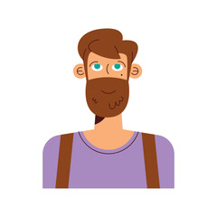 bearded man avatar character