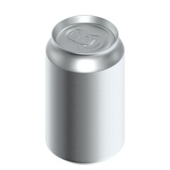 3d rendering illustration of a closed soda can