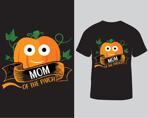 Mom of the patch halloween tshirt design, Mom halloween tshirt design