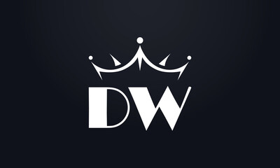 King crown logo design vector and extra bold queen symbol