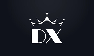 King crown logo design vector and extra bold queen symbol