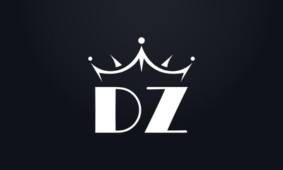 King crown logo design vector and extra bold queen symbol