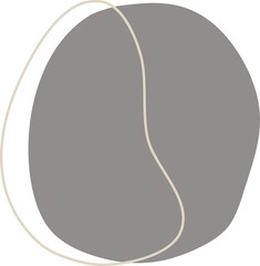 Organic Line Boho Shape Vector Illustration