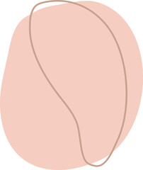 Organic Line Boho Shape Vector Illustration