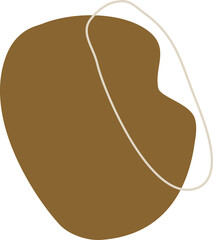 Organic Line Boho Shape Vector Illustration