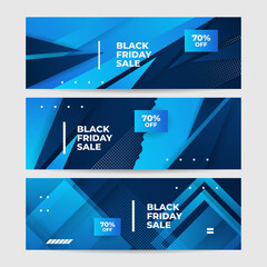 Black Friday sale design template with blueish theme. Design template for Black Friday sale banner. Blue black Friday discount with with place for text and price tag. Vector illustration.