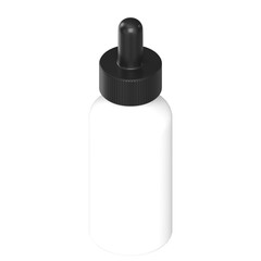 3d rendering illustration of an opaque dropper bottle