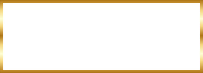 Rectangular Gold Border Frame Vector