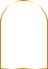 Semi Oblong Gold Border Frame Vector