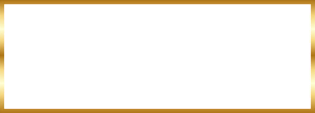 Rectangular Gold Border Frame Vector