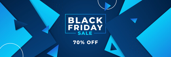 Black Friday sale design template with blueish theme. Design template for Black Friday sale banner. Blue black Friday discount with with place for text and price tag. Vector illustration.