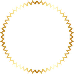 Circle Gold Border Frame Vector