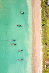 Fototapeta premium Aerial view of Khao Lak beach in Thailand