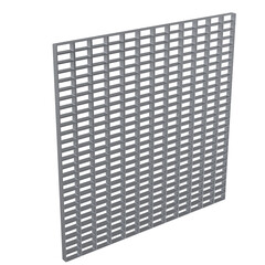 3d rendering illustration of an open mesh steel grating flooring