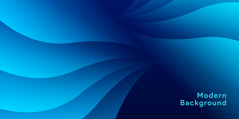 Abstract modern colorful gradient blue curve background