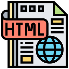 HTML icon - obrazy, fototapety, plakaty