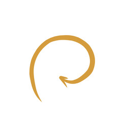 Naklejka premium gold arrow doodle 