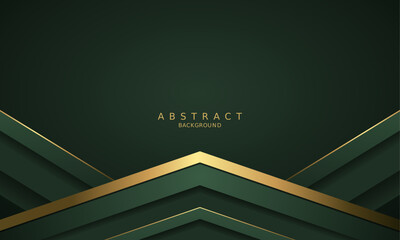 dark green luxury premium background and gold line.