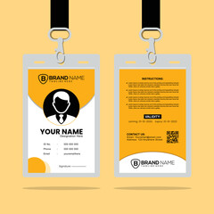 Clean and Simple ID Card Design Template. Simple Business Staff Card Design Template, Clean and Smooth. Modern Clean ID Card Template. Staff and Student Card Design Template.