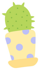 Cartoon flat cactus. Vector illustration