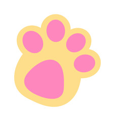 Cartoon flat animal foot. Vector illustration