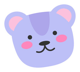 Cartoon cat head. Vector illustration