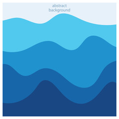 Abstract beach wave background design with blue vector combination, concept design for book cover, wallpaper, swimming pool, marine, lake