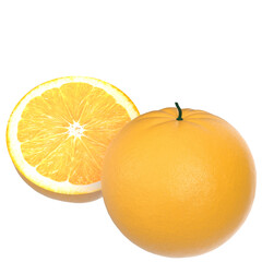 3d rendering illustration of some oranges