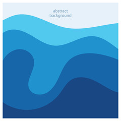 Abstract beach wave background design with blue vector combination, concept design for book cover, wallpaper, swimming pool, marine, lake