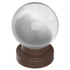 3d rendering illustration of an orbuculum crystal sphere