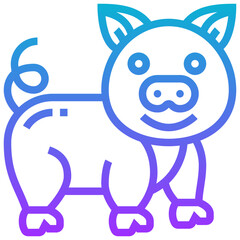 Obraz premium Pig icon