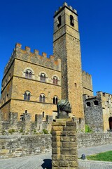 Fototapeta na wymiar view of the medieval castle of the Conti Guidi in Poppi in the city of Arezzo in Tuscany, Italy