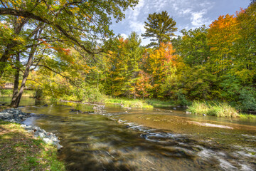 Apple River in Autumn in Wisconsin - 536104744