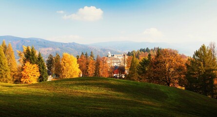 The Priessnitz spa house in the Jesenik spa in Moravia in the Czech Republic.