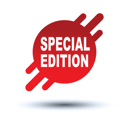 Vector Illustration Special Edition. Red vector design with white background.