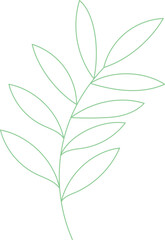Line Rustic Leaves Branch Line