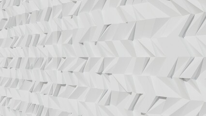 3D render white chevrons abstract background.